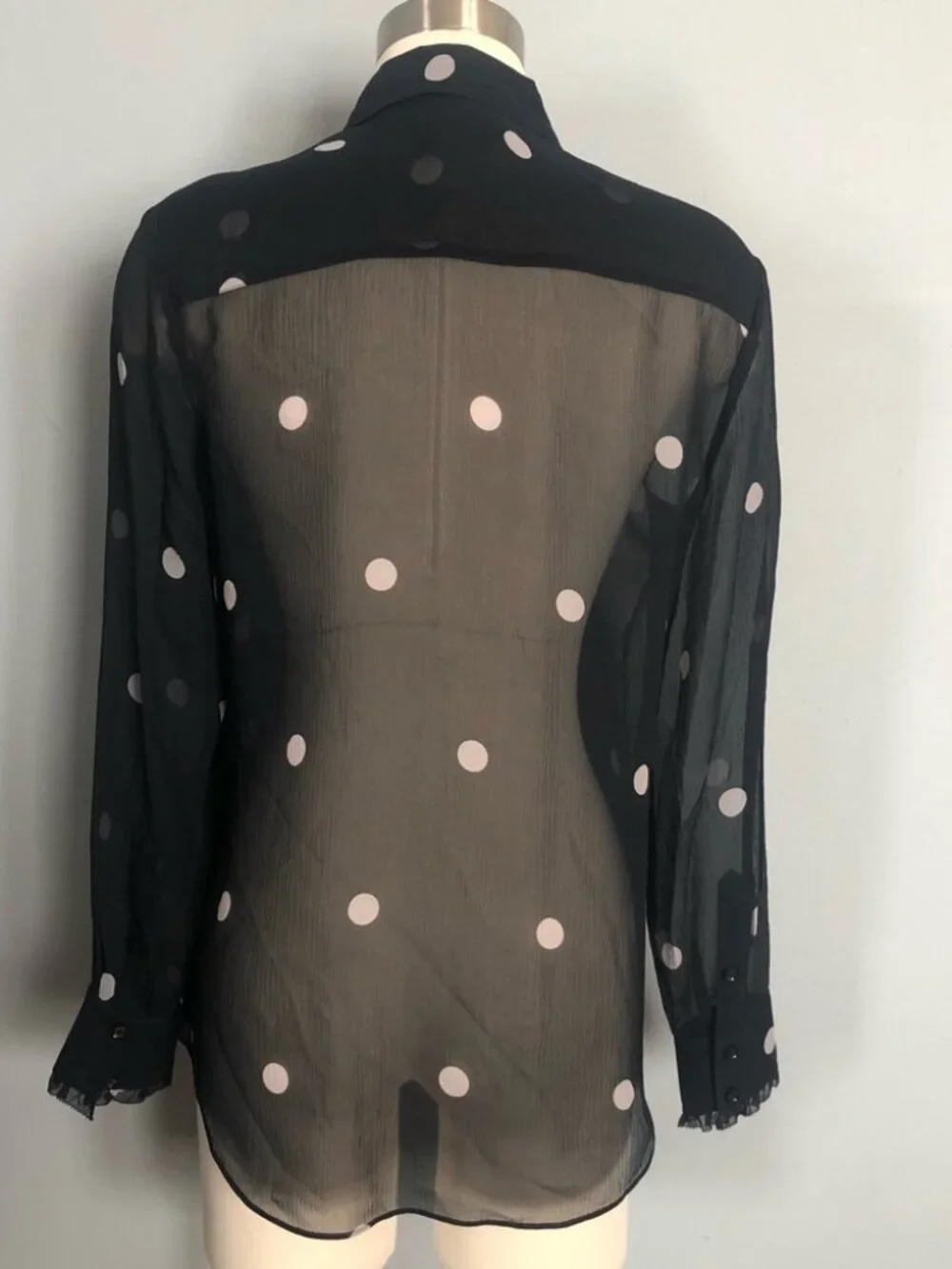 Kate Spade Black and White Polka Dot Blouse